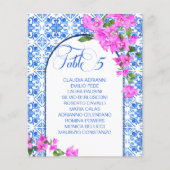 青いタイルBougainvilleaテーブエレガントル番号 (正面)