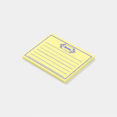 青いタイ華美トルパターン(の模様が)あるグラフィック ポストイット (アングル)