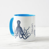 青いタコのカスタムのマグ マグカップ (正面左)