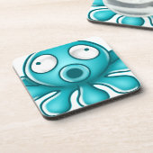 青いタコ日本のロゴ コースター (左側)