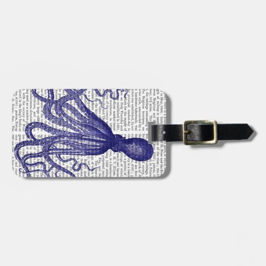 青いタコ5 ラゲッジタグ (正面横)