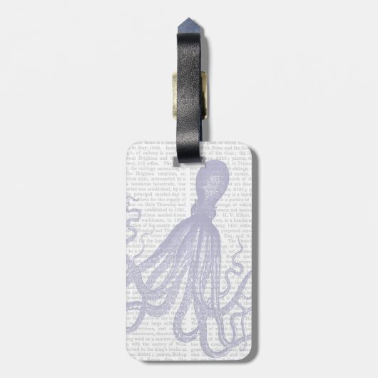 青いタコ5 ラゲッジタグ (裏面縦)