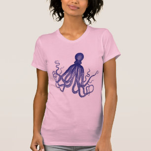 青いタコ5 Tシャツ