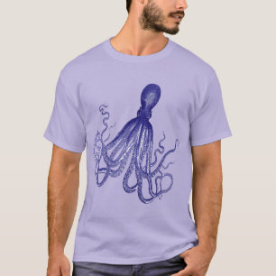 青いタコ5 Tシャツ