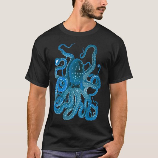 青いタコ Tシャツ (正面)