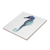 青いタツノオトシゴのデザインの航海のな大洋性のタツノオトシゴ タイル (側面)