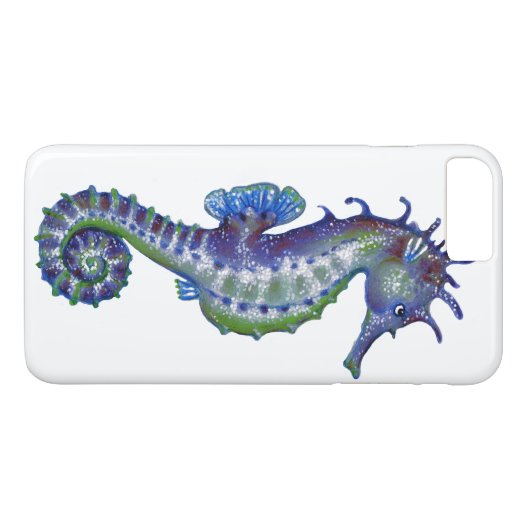 青いタツノオトシゴの魔法 Case-Mate iPhoneケース (裏面(横))