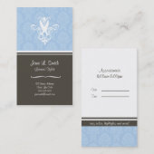 青いタペストリーのはさみ 予約カード (正面/裏面)