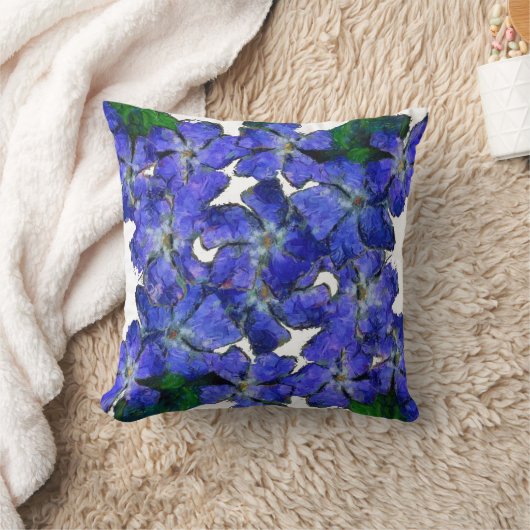 青いタマキビのデザインのクッション クッション (ブランケット)