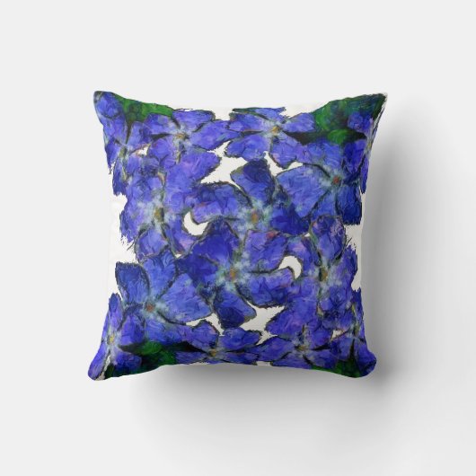 青いタマキビのデザインのクッション クッション (裏面)