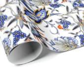 青いタマネギのヴィンテージの中国のプレートパターン ラッピングペーパー (ロールコーナー)