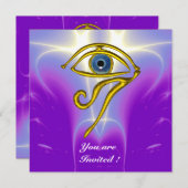 青いタリスマン、白い紫 招待状 (正面/裏面)