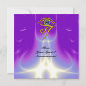 青いタリスマン、白い紫 招待状 (裏面)