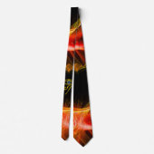 青いタリスマン/EYE OF HORUS Black Orange Swirls ネクタイ (裏面)