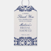 青いタレヴェラ・タイル・フィエスタ ブライダルシャワーのお土産 ギフトタグ (裏面)