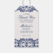 青いタレヴェラ・タイル　フィエスタ　ベイビーシャワー　ギフト ギフトタグ (裏面)