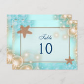 青いタンゲ結婚リンのテーブル番号 ポストカード (正面/裏面)