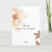 青いタンジェリンのウェディング サンクス サンキューカード (裏面)