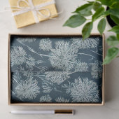 青いタンポポのパターンの分離 薄葉紙 (ギフト)