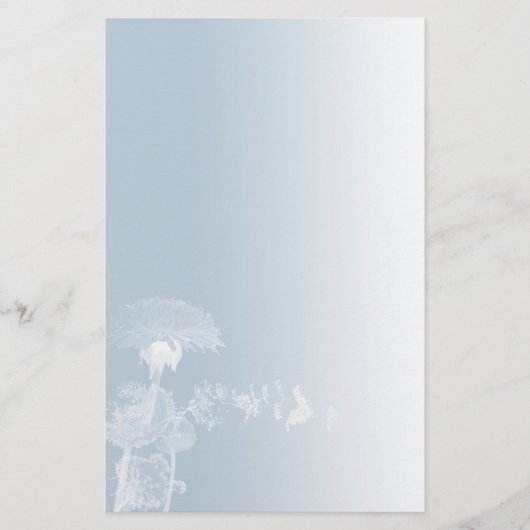 青いタンポポの文房具 便箋 (正面)