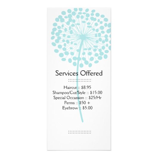 青いタンポポは棚カードを整備します ラックカード (正面)