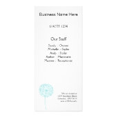 青いタンポポは棚カードを整備します ラックカード (裏面)