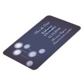 青いタンポポモダンセーブザデートマグネット マグネット (左側)