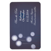 青いタンポポモダンセーブザデートマグネット マグネット (縦)