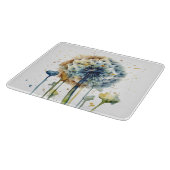 青いタンポポ吹ーンは水色 カッティングボード (角)