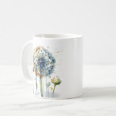 青いタンポポ吹ーンは水色 コーヒーマグカップ (正面左)