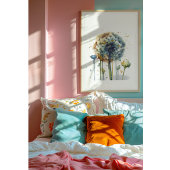 青いタンポポ吹ーンは水色 フォトプリント           