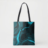 青いターコイズ、深いの空、またはシアンの曲線 トートバッグ (正面)