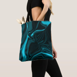 青いターコイズ、深いの空、またはシアンの曲線 トートバッグ