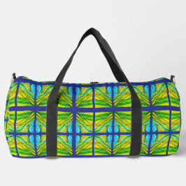 青いダイナミック草原 ダッフルバッグ