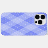 青いダイヤモンドのパタアーガイルーンの濃淡 Case-Mate iPhoneケース (裏面 (横))