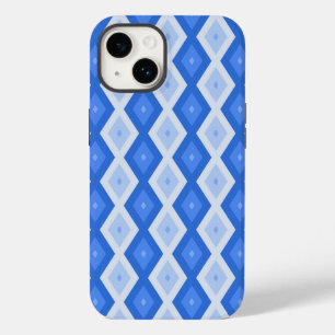 青いダイヤモンドの模様の様々な濃淡 Case-Mate iPhone 14ケース