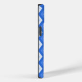 青いダイヤモンドの模様の様々な濃淡 Case-Mate iPhoneケース (裏面 / 右)