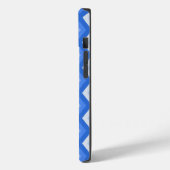青いダイヤモンドの模様の様々な濃淡 Case-Mate iPhoneケース (裏面 / 左)