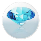 青いダイヤモンドの陶磁器のノブ セラミックノブ (正面)