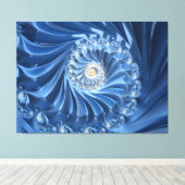 青いダイヤモンドを包んだキャンバス キャンバスプリント (インサイチュ (ウッドフロア))