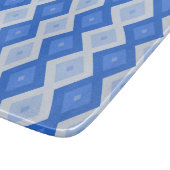 青いダイヤモンドパターンの濃淡 カッティングボード (角)