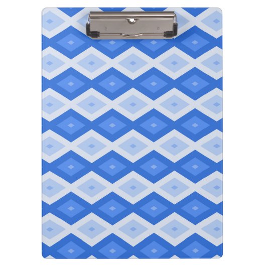青いダイヤモンドパターンの濃淡 クリップボード (正面)