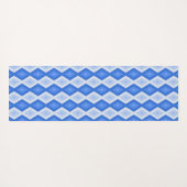 青いダイヤモンドパターンの濃淡 ヨガマット (裏面(横))