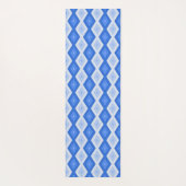 青いダイヤモンドパターンの濃淡 ヨガマット (裏面)