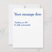 青いダイヤモンドパターンの濃淡 出欠カード (裏面)