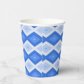 青いダイヤモンドパターンの濃淡 紙コップ (右)