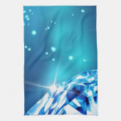 青いダイヤモンド キッチンタオル (縦)