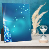 青いダイヤモンド フォトプラーク (側面)