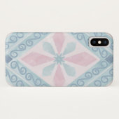 青いダイヤ柄 Case-Mate iPhoneケース (裏面(横))