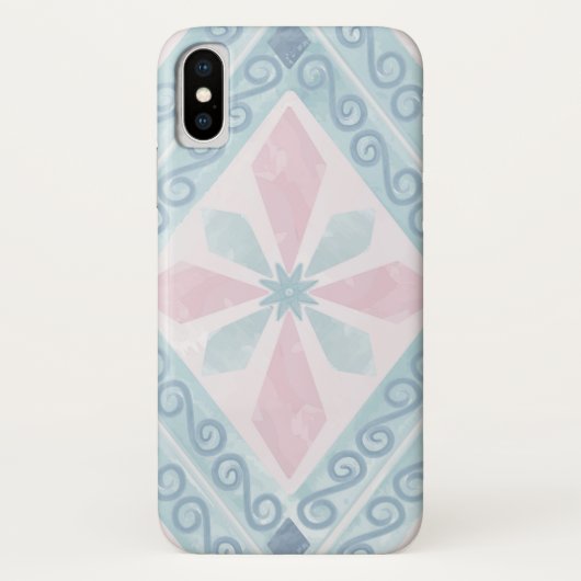 青いダイヤ柄 Case-Mate iPhoneケース (裏面)